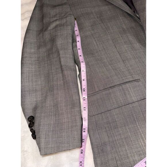 Lauren Ralph Lauren Blazer Men 41R Gray Plaid 2 Button Sport Coat Silk 100% Wool - Picture 4 of 8